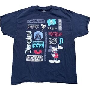 DISNEYLAND RESORT NAVY BLUE T-SHIRT SIZE X-LARGE  - Disney Parks